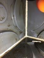 Leaking Fibreglass Panel Water Tank – Before Localised Joint Seal Repairs