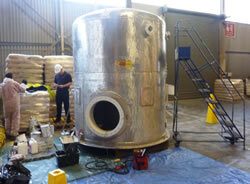 Refurbishment of stainless steel chemical process tank