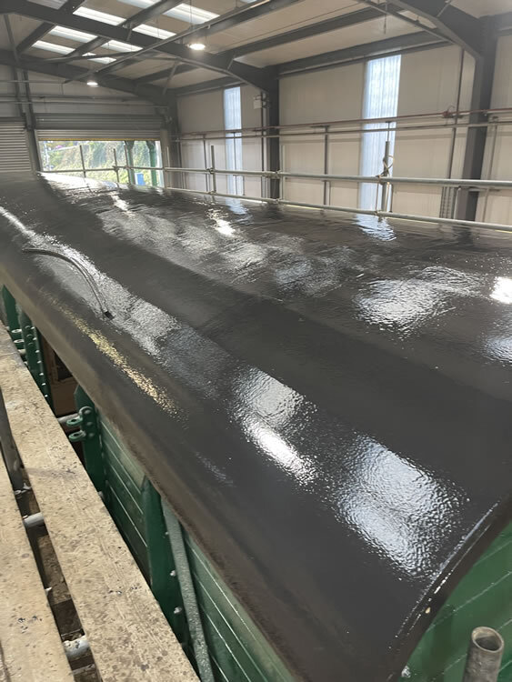 Heritage railway carriage restoration. New Canvas roof, flexible, watertight and tear resistant system developed and supplied by Specialist Coatings GB Ltd