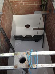 Damp Brick chamber lining - during treatment