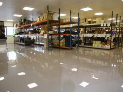 Warehouse After Self Smoothin Resin Flooring Treatment