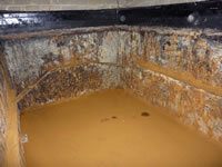 Water Tank Lining - Tank Condition Before Treatment