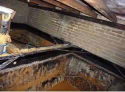 Water Tank Lining – Tank Condition Before Treatment