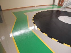 Military Training Room Resin Floor Detail