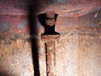 Hot well, hot water tank, extensive corrosion, craters & pitting Hot well, hot water tank, extensive corrosion, craters & pitting