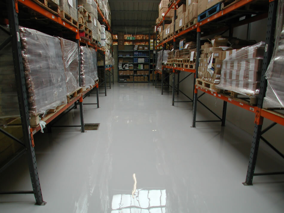 Warehouse After Self Smoothing Resin Flooring Treatment