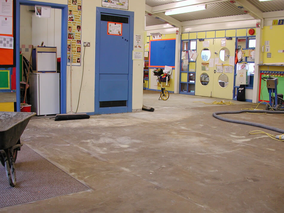 Floor Before Resin Floor Treatment