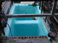 Vessel after application of Vinyl Ester glass flake lining system